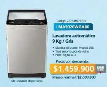 Olímpica Lavadora automático 9 Kg / Gris oferta