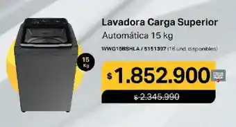 Olímpica Lavadora Carga Superior Automática 15 kg oferta