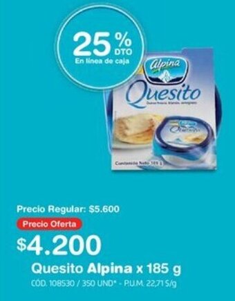 Makro Quesito Alpina x 185 g oferta
