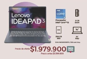 Olímpica Lenovo IDEAPAD3 oferta