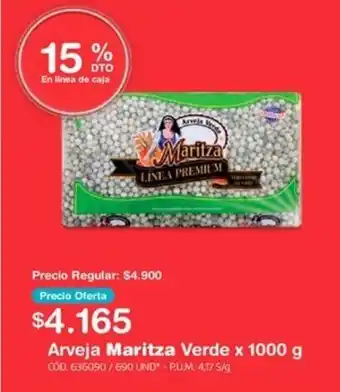 Makro Arveja Maritza Verde x 1000 g oferta