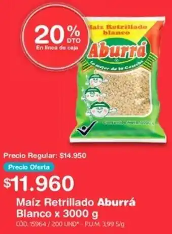 Makro Maíz Retrillado Aburrá Blanco x 3000 g oferta