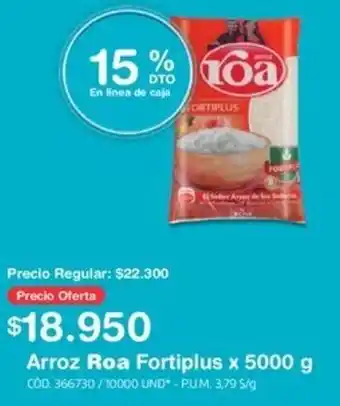 Makro Arroz Roa Fortiplus x 5000 g oferta
