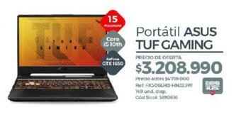 Olímpica Portátil ASUS TUF GAMING oferta