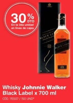 Makro Whisky Johnnie Walker Black Label x 700 ml oferta