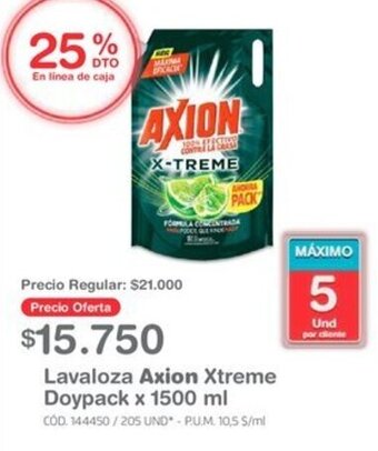 Makro Lavaloza Axion Xtreme Doypack x 1500 ml oferta