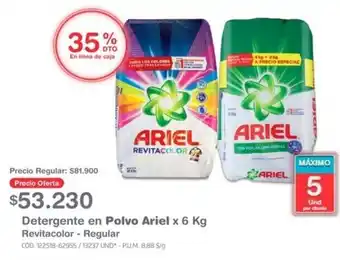 Makro Detergente en Polvo Ariel x 6 Kg oferta