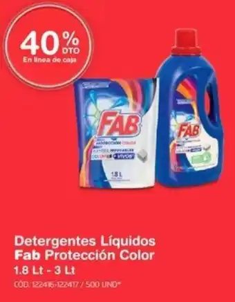 Makro Detergentes Líquidos Fab Protección Color 1.8 Lt - 3 Lt oferta