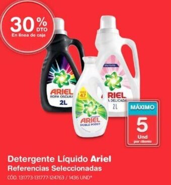 Makro Detergente Líquido Ariel Referencias Seleccionadas oferta