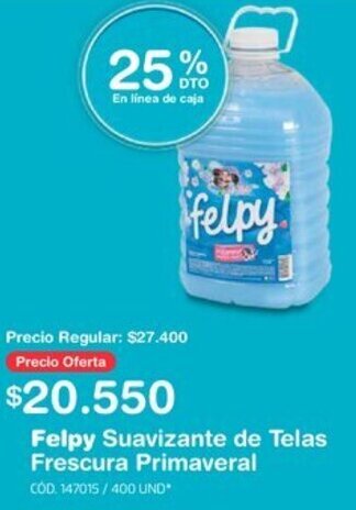 Makro Felpy Suavizante de Telas Frescura Primaveral oferta