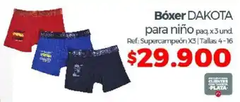 Olímpica Bóxer DAKOTA para niño paq.x3 und. Ref: Supercampeón X3 | Tallas: 4-16 oferta