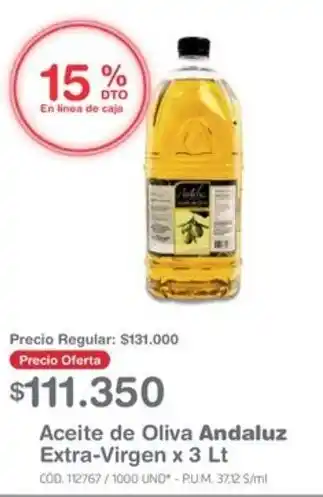 Makro Aceite de Oliva Andaluz Extra-Virgen x 3 Lt oferta