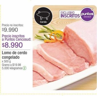 Jumbo Lomo de cerdo congelado x 500g oferta
