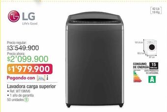 Jumbo Lavadora lg carga superior oferta