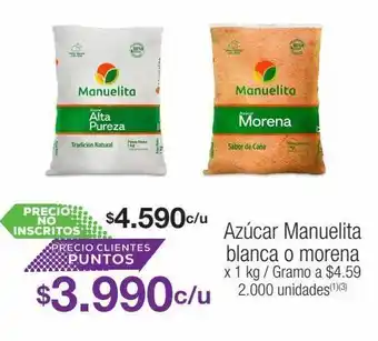 Jumbo Azúcar manuelita blanca o morena x 1 kg oferta