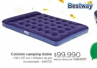 Easy Colchón inflable con inflador de pie incorporado bestway doble 191x137cm oferta