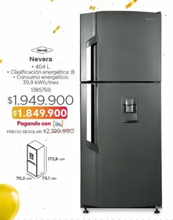 Easy Nevera haceb 404 se plomo oferta
