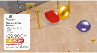 Easy Piso ceramico tubara cafe 51x51 2.1mt2 oferta