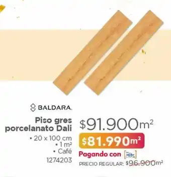Easy Gres porcelánico dali café 20x100 1m2 oferta