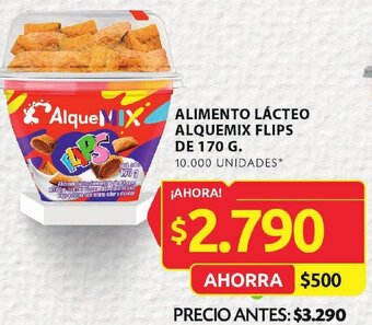 Ara ALIMENTO LÁCTEO ALQUEMIX FLIPS DE 170 G. oferta
