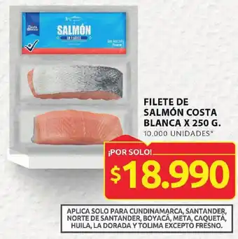 Ara FILETE DE SALMÓN COSTA BLANCA X 250 G. 10.000 UNIDADES* oferta