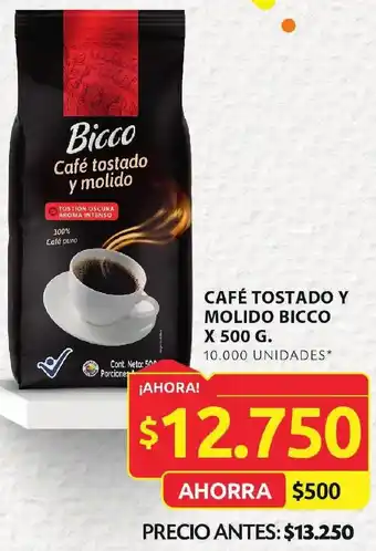 Ara CAFÉ TOSTADO Y MOLIDO BICCO x 500g oferta