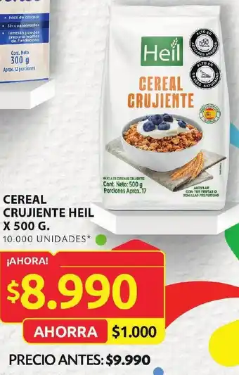 Ara CEREAL CRUJIENTE HEIL X 500 G. 10.000 UNIDADES* oferta