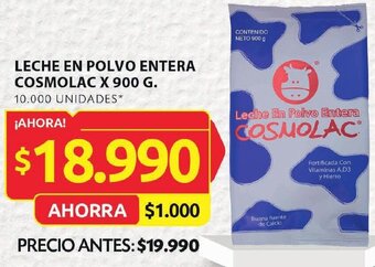 Ara LECHE EN POLVO ENTERA COSMOLAC X 900 G. oferta