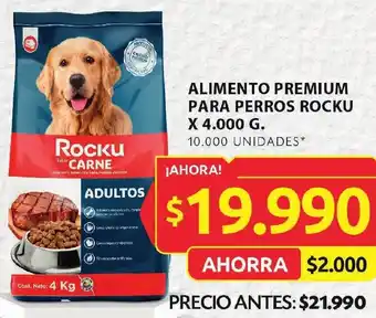Ara ALIMENTO PREMIUM PARA PERROS ROCKU X 4000G oferta
