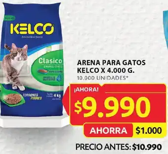 Ara ARENA PARA GATOS KELCO X 4.000 G. oferta
