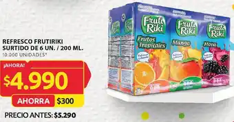 Ara REFRESCO FRUTIRIKI SURTIDO DE 6 UN. / 200 ML. 10.000 UNIDADES* oferta