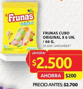Ara FRUNAS CUBO ORIGINAL X 6 UN./66G oferta
