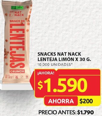 Ara SNACKS NAT NACK LENTEJA LIMÓN X 30 G. oferta