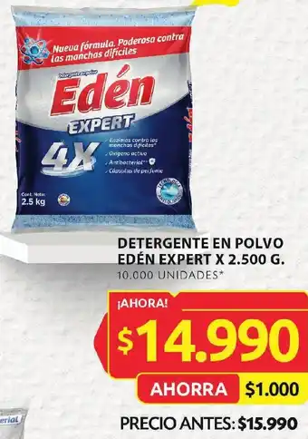 Ara DETERGENTE EN POLVO EDÉN EXPERT X 2.500 G. oferta