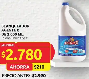 Ara BLANQUEADOR AGENTE X DE 2.000 ML. 10.000 UNIDADES* oferta