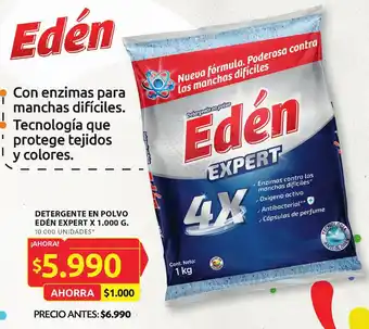 Ara DETERGENTE EN POLVO EDÉN EXPERT X 1.000 G. 10.000 UNIDADES* oferta