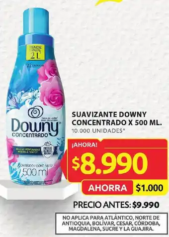 Ara SUAVIZANTE DOWNY CONCENTRADO X 500 ML. 10.000 UNIDADES* oferta