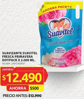 Ara SUAVIZANTE SUAVITEL FRESCA PRIMAVERA DOYPACK X 2.000 ML. 10.000 UNIDADES* oferta