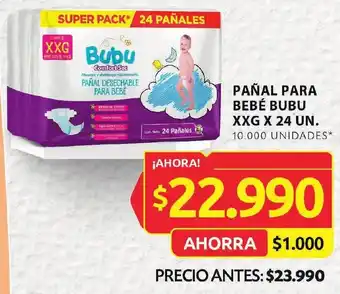 Ara PAÑAL PARA BEBÉ BUBU XXG X 24 UN. 10.000 UNIDADES* oferta