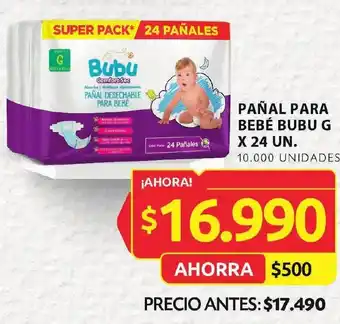 Ara PAÑAL PARA BEBÉ BUBU G X 24 UN. oferta