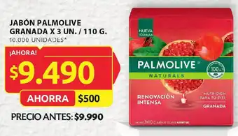 Ara JABÓN PALMOLIVE GRANADA X 3 UN. /110 G. 10.000 UNIDADES* oferta