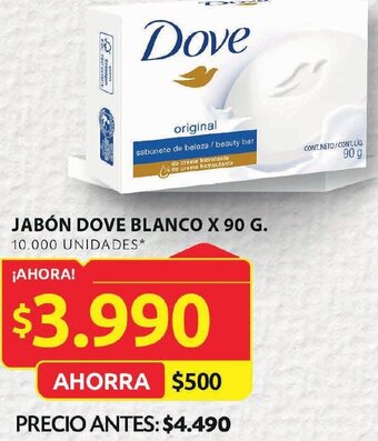Ara JABÓN DOVE BLANCO X 90 G. oferta