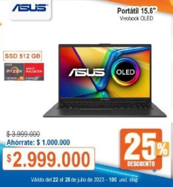 Alkosto ASUS Portátil 15.6" oferta