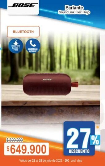 Alkosto BOSE Parlante SoundLink Flex Rojo oferta