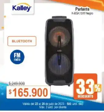 Alkosto Kalley Parlante K-BSK15W Negro oferta