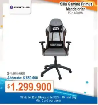 Alkosto Silla Gaming Primus Mandalorian PCH-S203ML oferta
