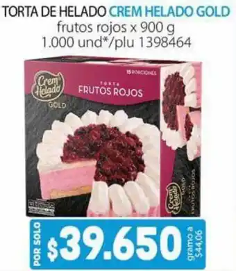 Colsubsidio TORTA DE HELADO CREM HELADO GOLD frutos rojos x 900 g oferta