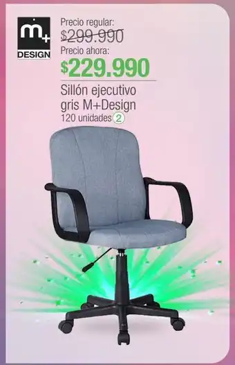 Jumbo Sillón ejecutivo gris m+design oferta