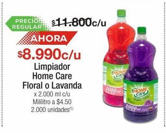 Jumbo Limpiador home care floral o lavanda x 2.000 ml c/u oferta