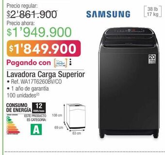 Jumbo Lavadora carga superior oferta